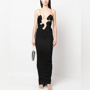 Christopher Esber Molded Venus Maxi Dress size 10 in Black